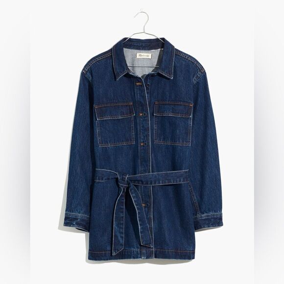 MADEWELL Denim Utility Shirt-Jacket *no belt - Picture 4 of 11